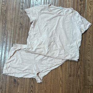 Pajama Short Set Size XS peach color